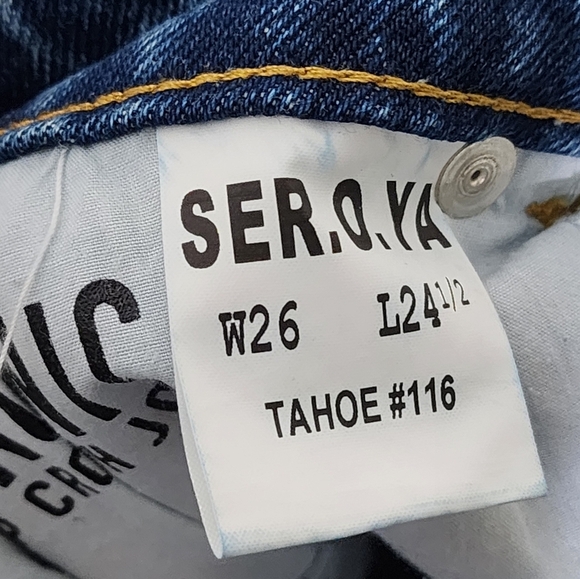 Seroya Blue Cargo Jogger Pants with Tan Drawstring - Picture 5 of 11